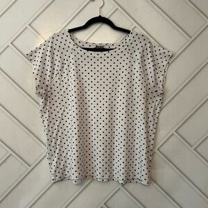 Ralph Lauren Black and White Polka Dot Blouse